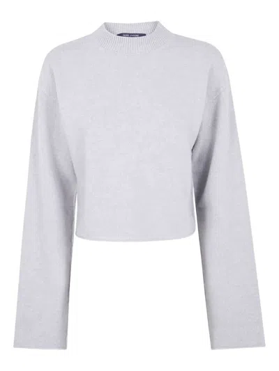 Sofie D Hoore Boxy Wool Sweater In Gray