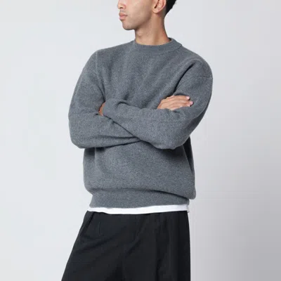 Soft Goat Grey Cashmere Crewneck Sweater