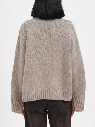 Soft Goat High Neck Cashmere Sweater In Neutral