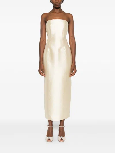 Solace London Renee Maxi Dress In Neutral