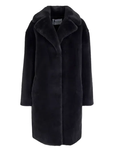 Stand Studio Camille Cocoon Coat In Black