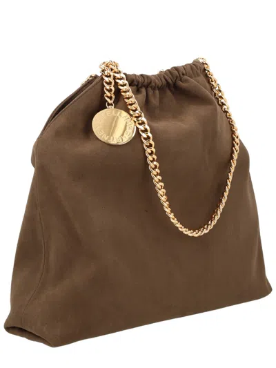 Stella Mccartney Brown Polyester Shoulder Bag In Brown