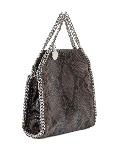 Stella Mccartney Falabella Tiny Shoulder Bag In Python Print Polyester In Brown