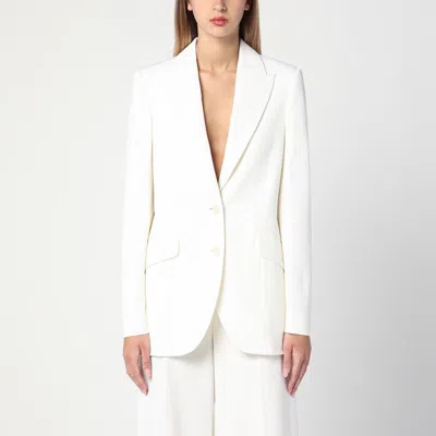 Stella Mccartney Ivory Wool Single-breasted Jacket In White