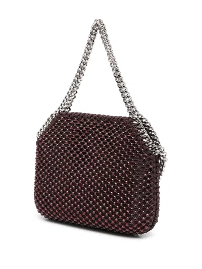 Stella Mccartney Falabella Chain-link Shoulder Strap Embellished Bag In Purple