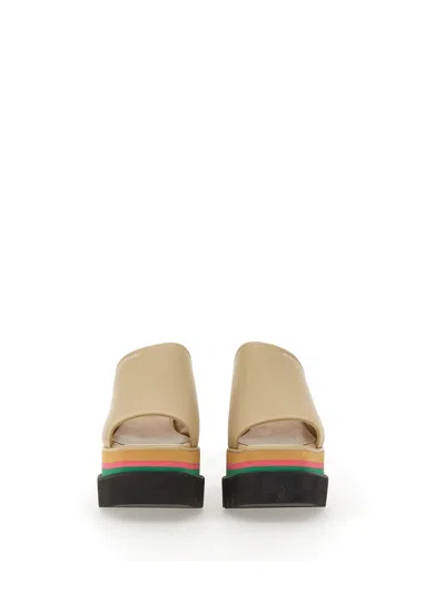 Stella Mccartney Platform Sandals With Open Toe Design In Gold