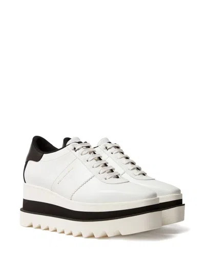 Stella Mccartney 80mm Sneak-elyse Two-tone Platform Sneakers In White