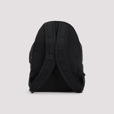 Stone Island Backpack Adjustable Straps Front Zip Pocket Top Handle In Black