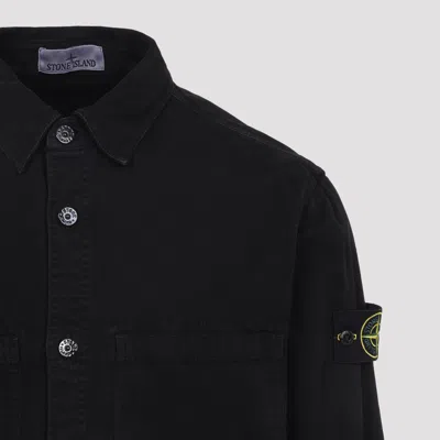 Stone Island Comfortable Overshirt With Chest Pockets In Black