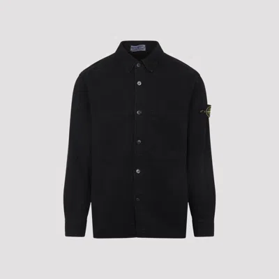 Stone Island Comfortable Overshirt With Chest Pockets In Black