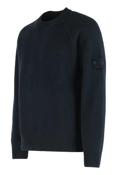 Stone Island Sweater With Crew Neck In Cashmere In Black