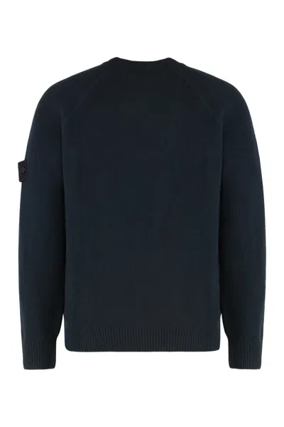 Stone Island Sweater With Crew Neck In Cashmere In Black