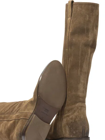 Strategia Caramel Wash Leather Boots In Brown