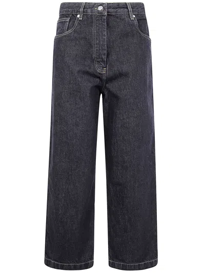 Studio Nicholson Denim Trousers With Belt Loops In Black