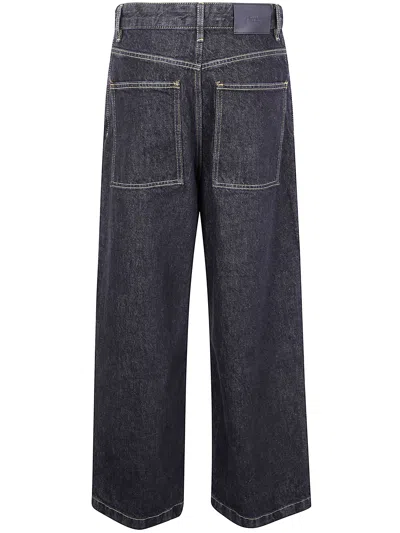 Studio Nicholson Denim Trousers With Belt Loops In Black