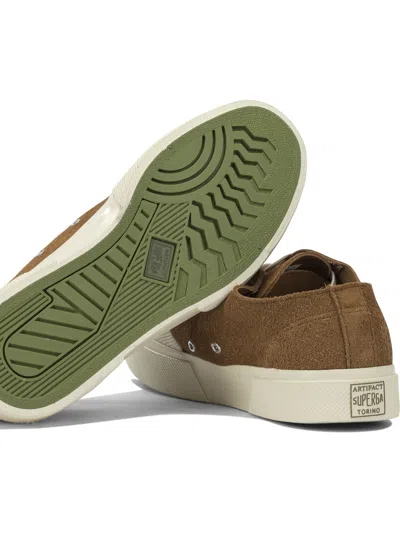 Superga Brown Leather Sneakers