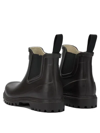 Superga Brown Rubber Ankle Boots In Multi