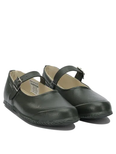 Superga Green Rubber Cotton Lined Ballerinas In Multi