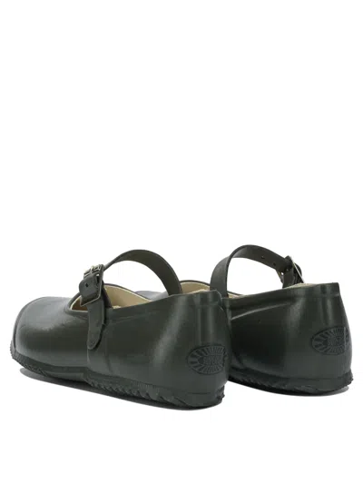 Superga Green Rubber Cotton Lined Ballerinas In Multi