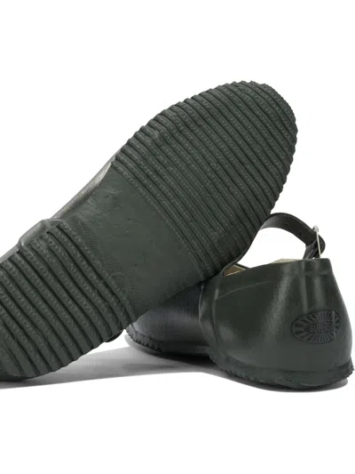 Superga Green Rubber Cotton Lined Ballerinas In Multi