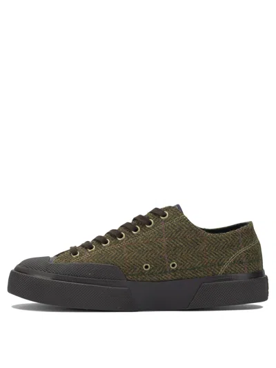 Superga Green Wool Sneakers
