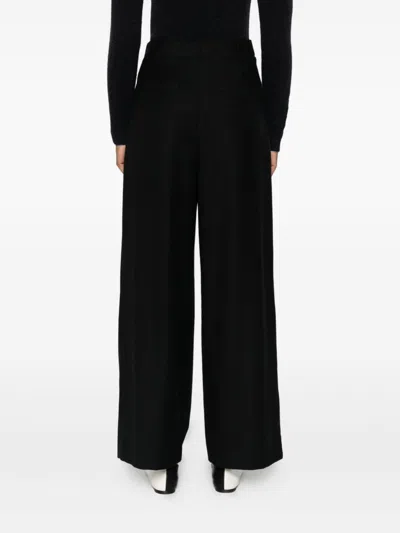 Susanne Bommer Cotton Blend Trousers In Black