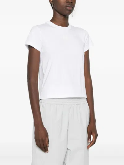 Alexander Wang T T By Alexander Wang Essential Shrunk Tshirt In White