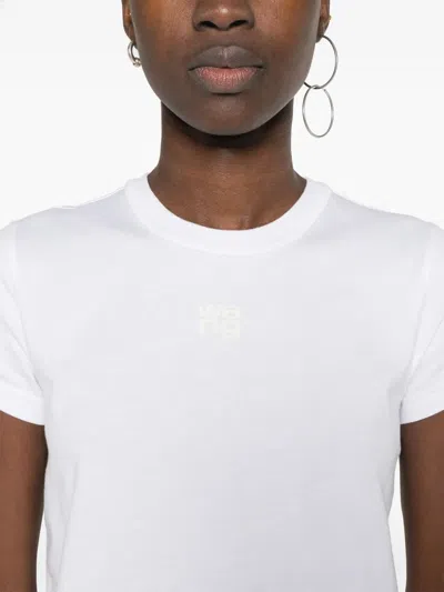 Alexander Wang T T By Alexander Wang Essential Shrunk Tshirt In White