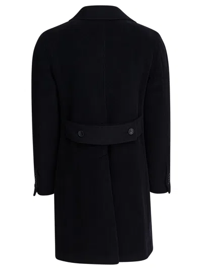 Tagliatore Double-breasted Tailored Coat In Black
