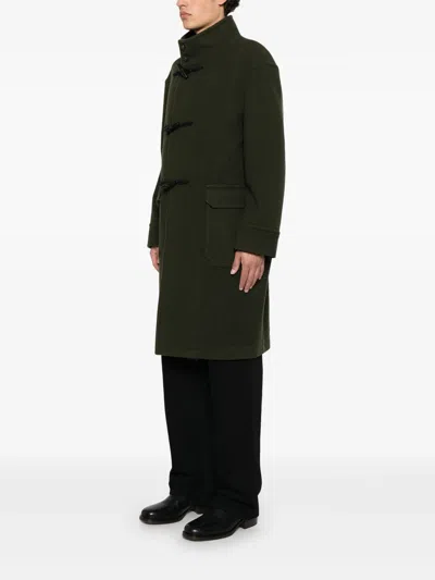 Tagliatore Long Sleeve Coat In Green