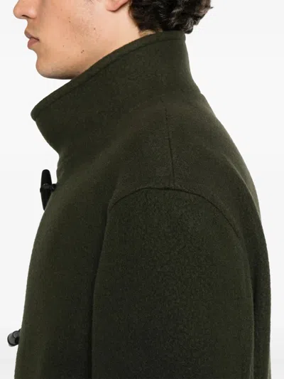 Tagliatore Long Sleeve Coat In Green