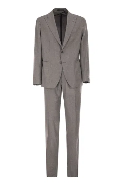 Tagliatore Superfine Virgin Wool Suit In Gray