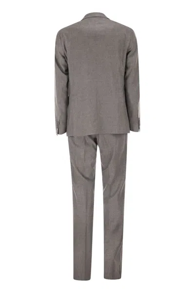 Tagliatore Superfine Virgin Wool Suit In Gray