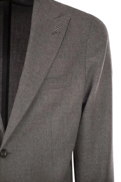 Tagliatore Superfine Virgin Wool Suit In Gray