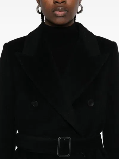 Tagliatore Wool Double-bteasted Coat In Black