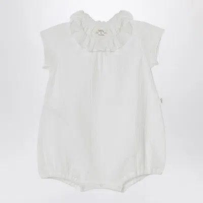 Teddy & Minou White Cotton Romper In White