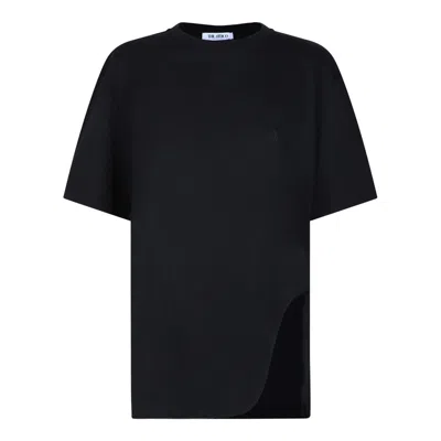 Attico The  Black T-shirt In Black
