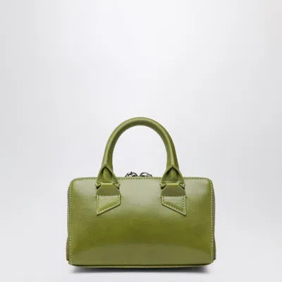 Attico Mini Friday Leather Top Handle Bag In Green