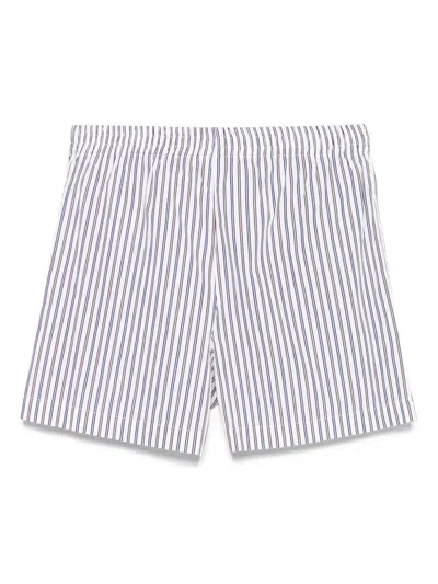 Attico The  Striped Cotton Shorts In Multi