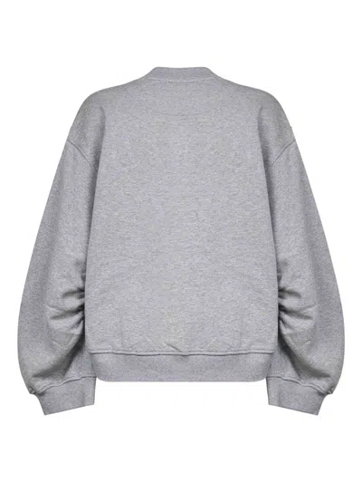 Attico V Neck Sweatshirt In Gray