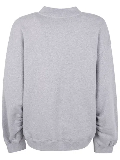 Attico V Neck Sweatshirt In Gray