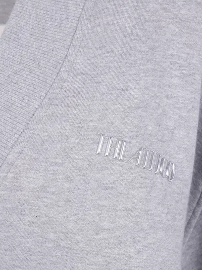 Attico V Neck Sweatshirt In Gray