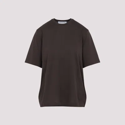 The Frankie Shop Brown Harper Soft Organic Cotton T-shirt In Brown