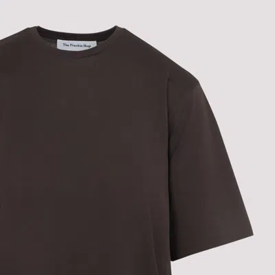 The Frankie Shop Brown Harper Soft Organic Cotton T-shirt In Brown