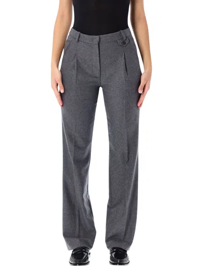 The Garment Mitch Pants In Grey Melange Wool In Gray