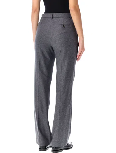 The Garment Mitch Pants In Grey Melange Wool In Gray