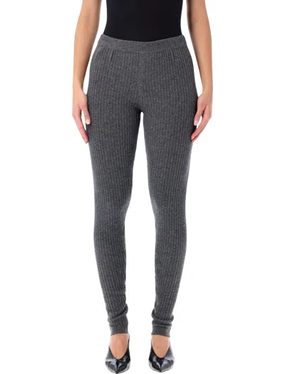 The Garment Como Grey Melange Skinny Knit Pants In Gray