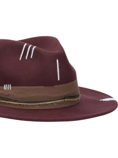 The Hat Gang Bordeaux Wool Hat In Brown
