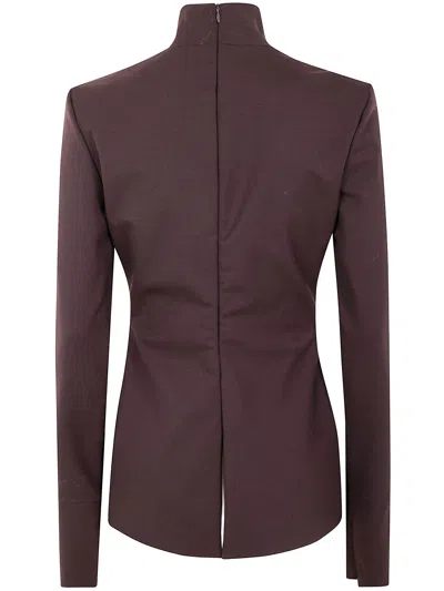 The Latest "clio" Wool Polyester Top In Brown