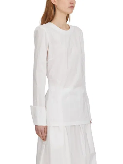 The Latest Slim Crew Neck Sweater In White